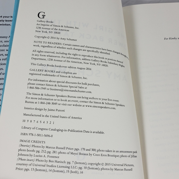 Signed Amy Schumer Girl With The Lower Back Tattoo Autographed Book NEW - Picture 3 of 8